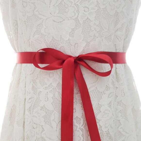 Wedding dress sash satin bow crystals sparkly elegant brand new great condition - Picture 8 of 14